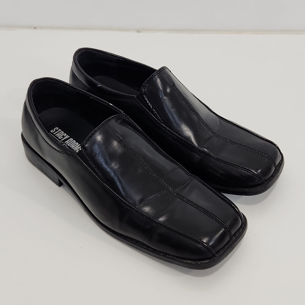 Stacy Adams Men's 41249B-01 Square Toe Black Leather Dress Shoes Size 7 M NICE!